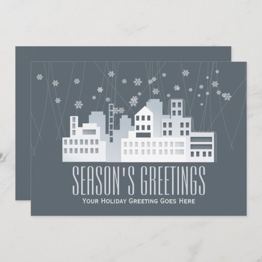 Weihnachtsgrüße echte Anwesen Feiertagskarte (Vorne/Hinten)