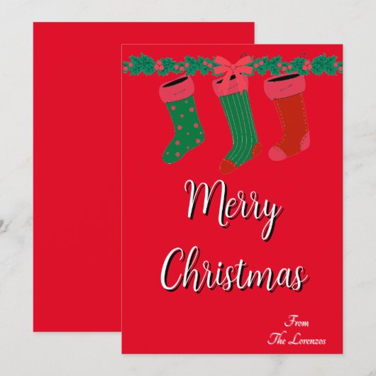 Weihnachtsgrüße Einladung (Vorne/Hinten)