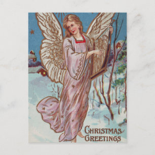 Weihnachtsgrüße Engel Feiertagspostkarte