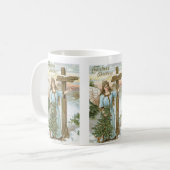 Weihnachtsgrüße Engel Kaffeetasse (Vorderseite Links)