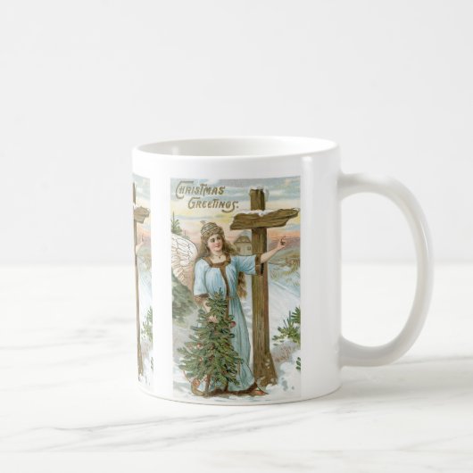 Weihnachtsgrüße Engel Kaffeetasse (Rechts)
