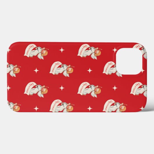 Weihnachtsgrüße, Engel mit Sternen Case-Mate iPhone Hülle (Rückseite (Horizontal))