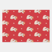 Weihnachtsgrüße, Engel mit Sternen Geschenkpapier Set (Vorderseite 2)