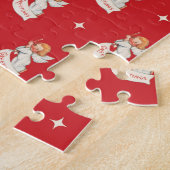 Weihnachtsgrüße, Engel mit Sternen Puzzle (Seite)