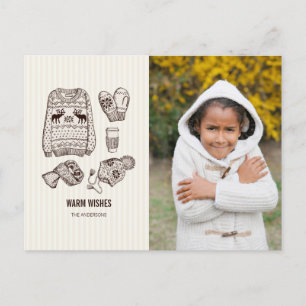 Weihnachtsgrüße Essentials Foto-Postkarte Feiertagspostkarte