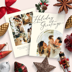 Weihnachtsgrüße Familie Fünf Foto Weihnachten