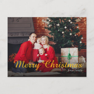 Weihnachtsgrüße Familienfoto Grußkarte Feiertagspostkarte