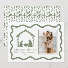 Weihnachtsgrüße, Familienfoto zur Weihnachtszeit Feiertagskarte