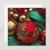 Weihnachtsgrüße Feiertagskarte (Vorne/Hinten)