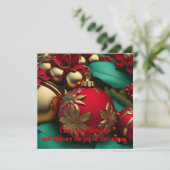 Weihnachtsgrüße Feiertagskarte (Stehend Vorderseite)