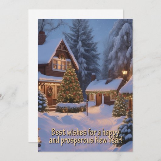 Weihnachtsgrüße Feiertagskarte (Vorne/Hinten)