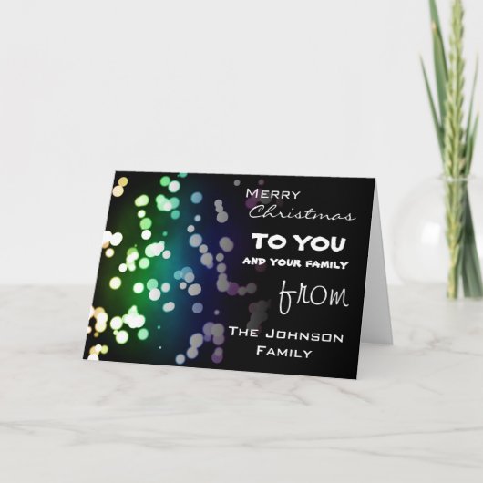 Weihnachtsgrüße Feiertagskarte (Vorderseite)