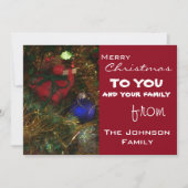 Weihnachtsgrüße Feiertagskarte (Vorderseite)