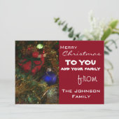 Weihnachtsgrüße Feiertagskarte (Stehend Vorderseite)