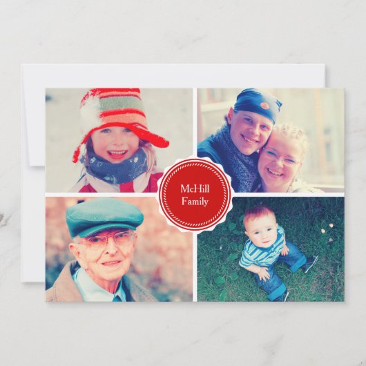 Weihnachtsgrüße Feiertagskarte (Vorderseite)