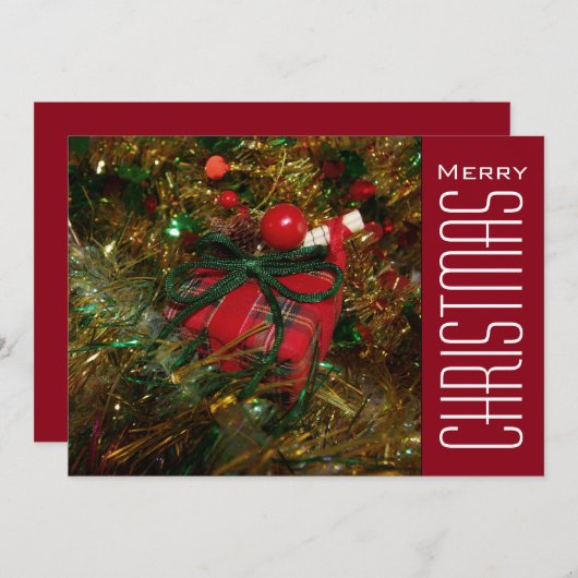 Weihnachtsgrüße Feiertagskarte (Vorne/Hinten)