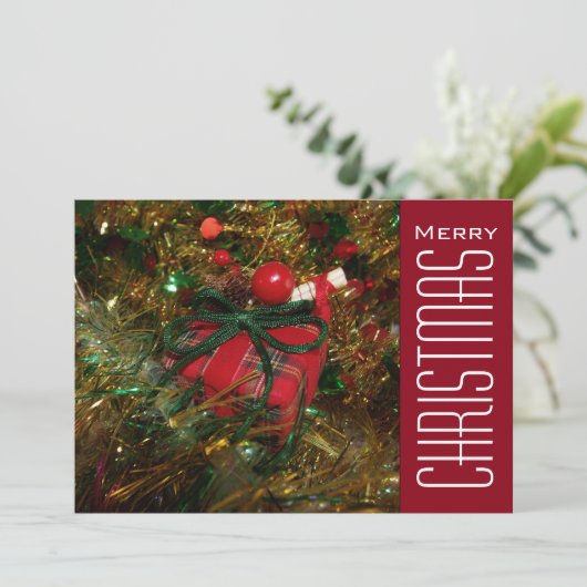 Weihnachtsgrüße Feiertagskarte (Stehend Vorderseite)