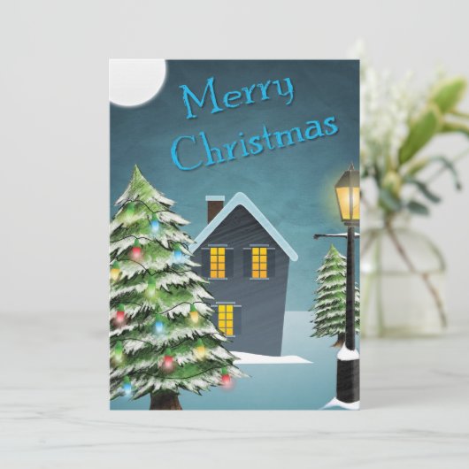 Weihnachtsgrüße Feiertagskarte (Stehend Vorderseite)