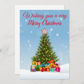 Weihnachtsgrüße Feiertagskarte (Vorne/Hinten)