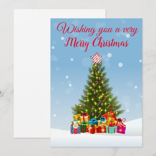 Weihnachtsgrüße Feiertagskarte (Vorne/Hinten)