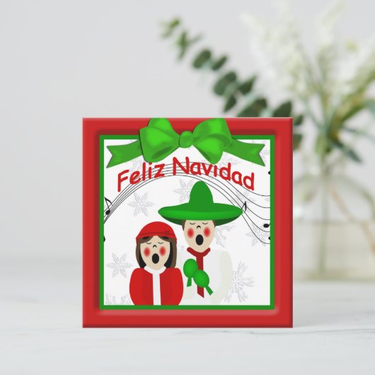 Weihnachtsgrüße Feiertagskarte (Stehend Vorderseite)