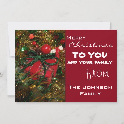 Weihnachtsgrüße Feiertagskarte (Vorderseite)