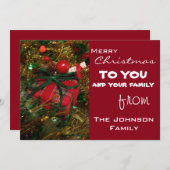 Weihnachtsgrüße Feiertagskarte (Vorne/Hinten)