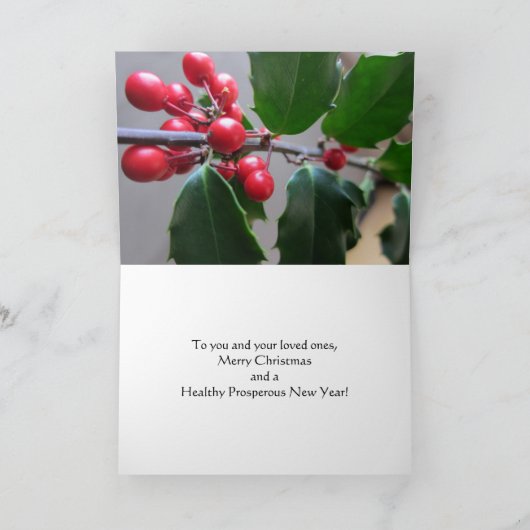 Weihnachtsgrüße Feiertagskarte (Innenseite)