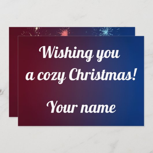 Weihnachtsgrüße  feiertagskarte (Vorne/Hinten)