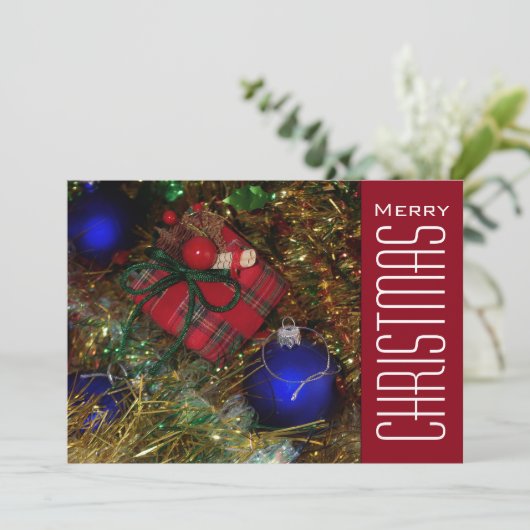 Weihnachtsgrüße Feiertagskarte (Stehend Vorderseite)