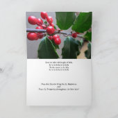 Weihnachtsgrüße Feiertagskarte (Innenseite)