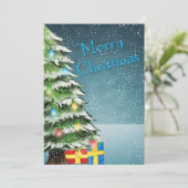 Weihnachtsgrüße Feiertagskarte (Stehend Vorderseite)