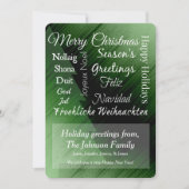 Weihnachtsgrüße Feiertagskarte (Vorderseite)