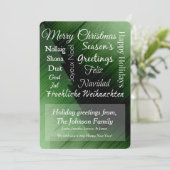 Weihnachtsgrüße Feiertagskarte (Stehend Vorderseite)