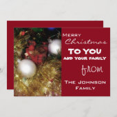 Weihnachtsgrüße Feiertagskarte (Vorne/Hinten)