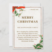 Weihnachtsgrüße Feiertagskarte (Vorderseite)