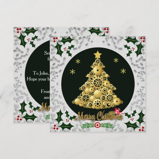 Weihnachtsgrüße Feiertagskarte (Vorne/Hinten)