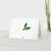 Weihnachtsgrüße Feiertagskarte (Rückseite)