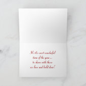 Weihnachtsgrüße Feiertagskarte (Innenseite)