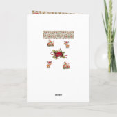 Weihnachtsgrüße Feiertagskarte (Rückseite)