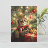 Weihnachtsgrüße Feiertagskarte (Stehend Vorderseite)