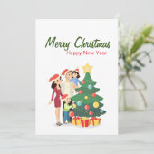 Weihnachtsgrüße Feiertagskarte (Stehend Vorderseite)