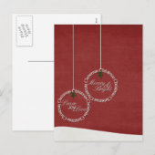Weihnachtsgrüße Feiertagspostkarte (Vorne/Hinten)