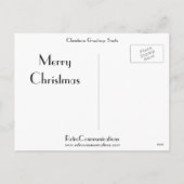 Weihnachtsgrüße Feiertagspostkarte (Rückseite)