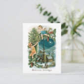 Weihnachtsgrüße Feiertagspostkarte (Stehend Vorderseite)