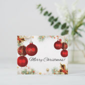 Weihnachtsgrüße Feiertagspostkarte (Stehend Vorderseite)