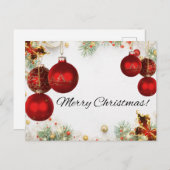 Weihnachtsgrüße Feiertagspostkarte (Vorne/Hinten)