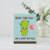 Weihnachtsgrüße Feiertagspostkarte (Stehend Vorderseite)