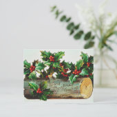 Weihnachtsgrüße Feiertagspostkarte (Stehend Vorderseite)