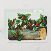 Weihnachtsgrüße Feiertagspostkarte (Vorne/Hinten)